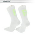 thumbnail image 4 of Calcetines de ciclismo Unique Bargains, secado rápido, absorbentes de sudor, anti-fricción, blancos, tamaño L, 1 par, letras luminosas R, 4 of 6
