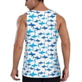 thumbnail image 3 of Easygdp Party Shark Cute Men's Tank Top, Sleeveless Muscle T Shirts, Breathable, Quick-Dry, Loose for Gym, Running, Fitness - X-Large, 3 of 9
