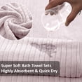 thumbnail image 3 of Covina Home 8 Piece Purple Taro Bath Towel Set Microfiber Bathroom Towel Set Ultra Soft Plush Oversized Towels Adult Luxury Bath Sheet, 3 of 9