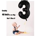 thumbnail image 4 of 40 Inch Black Large Numbers Foil Balloons Number 3 Helium Mylar Digital Balloon For Birthday Party Supplies Decorations, 4 of 8