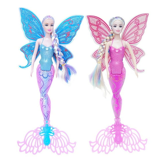 Amyove Mermaid Princess Flying Fairy with Wings Gift Doll Princess Children Girl Toy