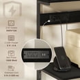 thumbnail image 3 of Black Baker's Rack with Power Outlet & USB - Kitchen Microwave Shelf with Hooks - 31.5” x 16.5” x 60.2” Storage Unit for Living Room & Dining Area, 3 of 7