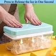 thumbnail image 2 of SHIQI-1 Second Release Ice Cube Tray with Lid and Bin, 2 Tier ice molds Make 64 Ice Cubes Big Capacity Bin for Freezer Including Ice Scoop (Yellow), 2 of 4