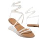 thumbnail image 1 of Sandalias de gladiador con cordones y diamantes de imitación para mujer, zapatos planos de playa de verano con tiras en el tobillo y purpurina romana., 1 of 2