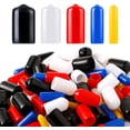 thumbnail image 1 of 100 Pieces Flexible Rubber End Caps Bolt Rubber Screw Thread Protector End Safety Cover in 5 Sizes 1/8 to 3/8 Inch Multipurpose Storage Supply (Black, Red, White, Yellow, Blue), 1 of 7