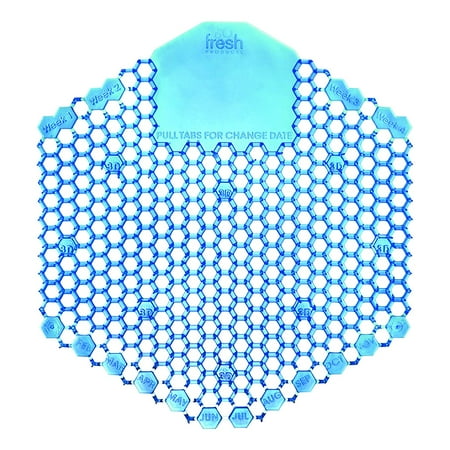 Wave 3d Urinal Deodorizer Screen, Cotton Blossom Scent, Blue, 10/box, 6 Boxes/carton