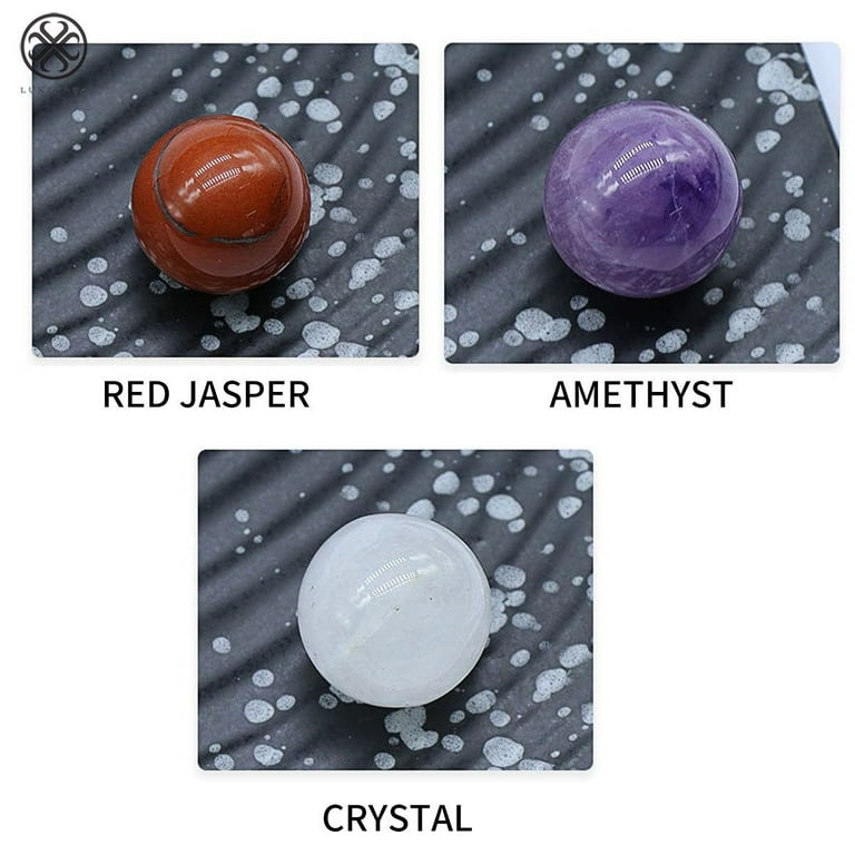 Luxtrada 7 Star Array Chakra Stones Crystal Sphere Ball