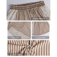 thumbnail image 2 of PUWEI Women's Casual Striped Wide Leg Pants Loose Fit Elastic Waist Lounge Pants Palazzo Trousers, 2 of 7
