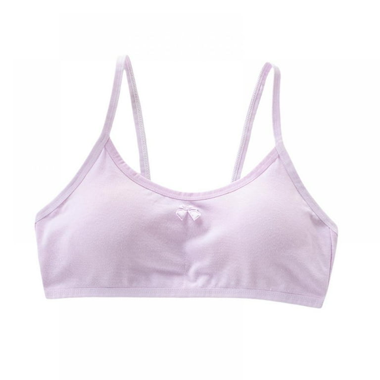 4PCS Girls’ Training Bra Vest Comfort Camisole Bra Cotton Training Bras  Breathable Cami Bras Tank Top Sport Bra