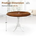 thumbnail image 2 of Round Dining Table, 40’’ Pedestal Kitchen Table with Round Tabletop & Rubber Wood Legs, Modern Dinner Table for Kitchen, Dining Living Room, Farmhouse, Restaurant (Walnut & White), 2 of 18
