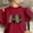 Wine, variant on Tetras Sweatshirt for Women,Women's Round Neck Christmas Printed Color Fashion Top,Long Sleeve Top Sweatshirts