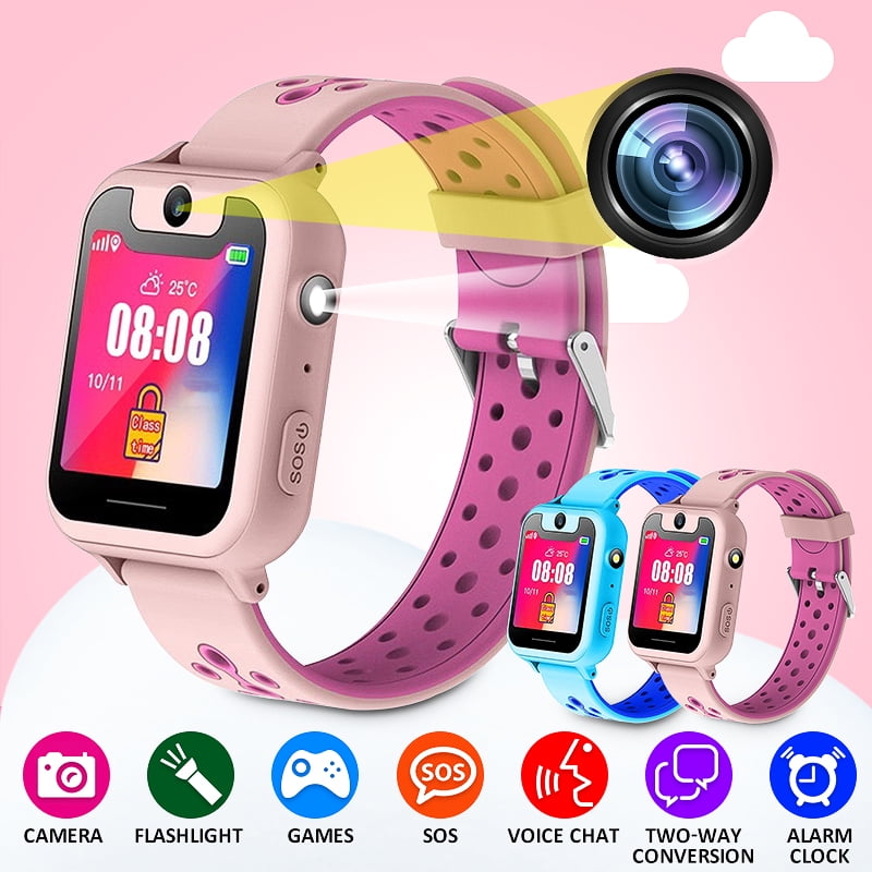 KWANSHOP S6 Kids Smart Watches GPS Tracker Phone Call for Boys Girls Digital Wrist Watch, Smart