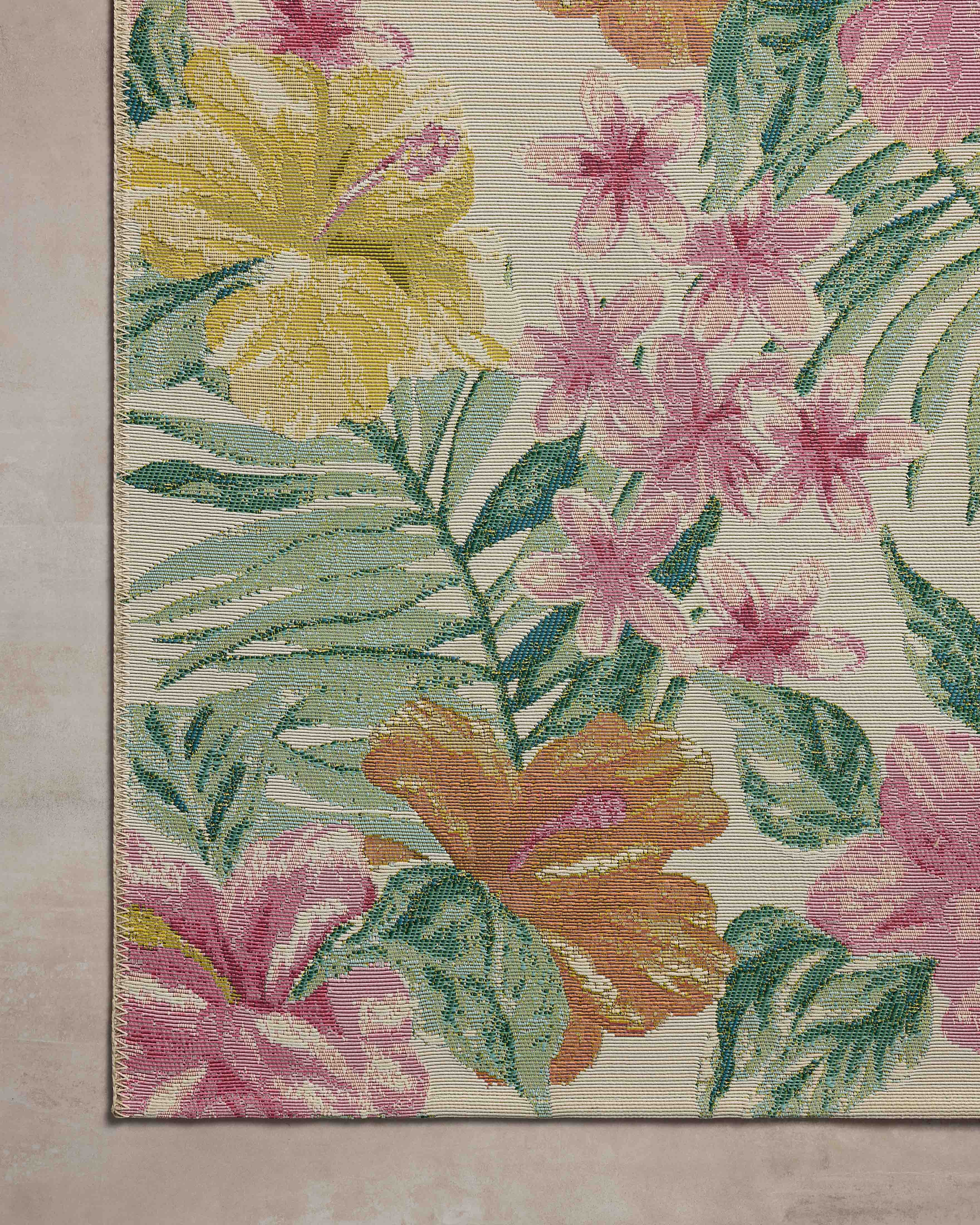 Loloi Botanical Ivory / Sunrise 5'-3" x 7'-8" Area Rug