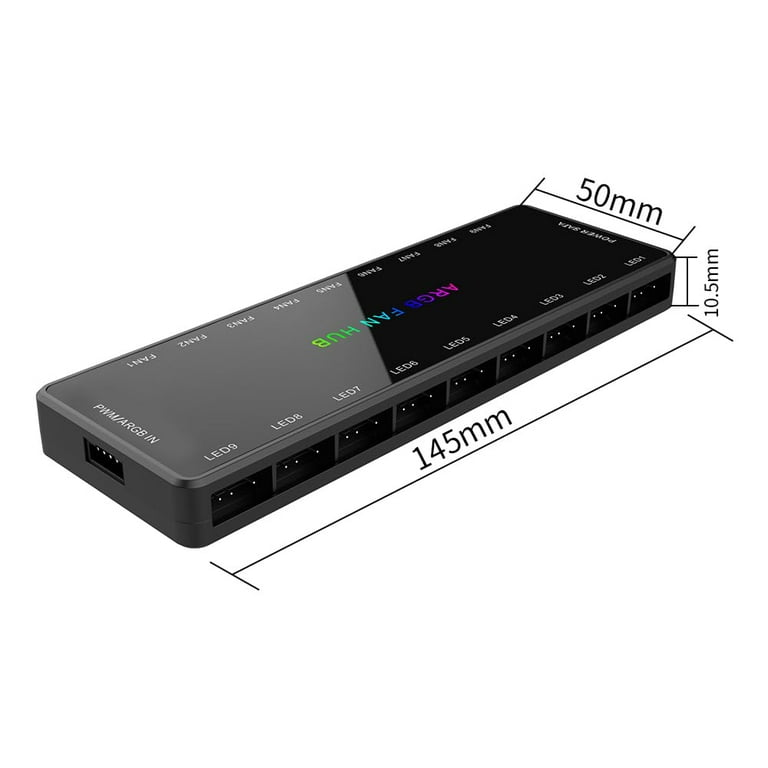 SHAKING TANK ARGB and PWM HUB,9 Ports for Addressable RGB Lighting