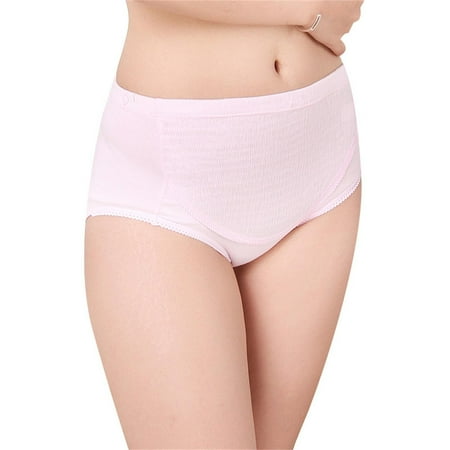 

NILLLY Basic Women s Panties High Waist Light Solid Color Briefs Ladies Panties Pink / 3XL