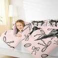 thumbnail image 5 of Feelyou Gothic Dreamy Angel Bedding Comforter Set for Kids, Cute Ribbon Bow-tie Twin Comforter Sets, Kawaii Pink Cartoon Reversible Bedding Set, Lightweight Room Decor, 2pcs, 5 of 9