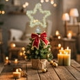 thumbnail image 6 of DAMAI LED Christmas Tree Star with Spiral Base, Lighted Christmas Tree Topper Star Metal Small Angel Tree Topper Xmas Holiday Decoration for Elegant Holiday Tree and Table Display, 6 of 9