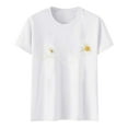 thumbnail image 4 of 2026 Womens T Shirts Fashion Tops Letter Daisy Flower Print Short Sleeve Summer Dressy Casual Clothes, 4 of 5