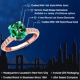 thumbnail image 2 of Gem Stone King 10K Two Tone Gold Rainforest Topaz and Lab Grown Diamond Engagement Ring for Women | 2.20 Cttw | Gemstone November Birthstone | Oval 9X7MM, 2 of 6