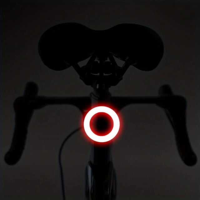 QJUHUNG Bicycle Taillight Rechargeable LED Bicycle Rear Light Suitable For Night Riding Retro Taillight Bright Heart-shaped Bicycle * Warning Light