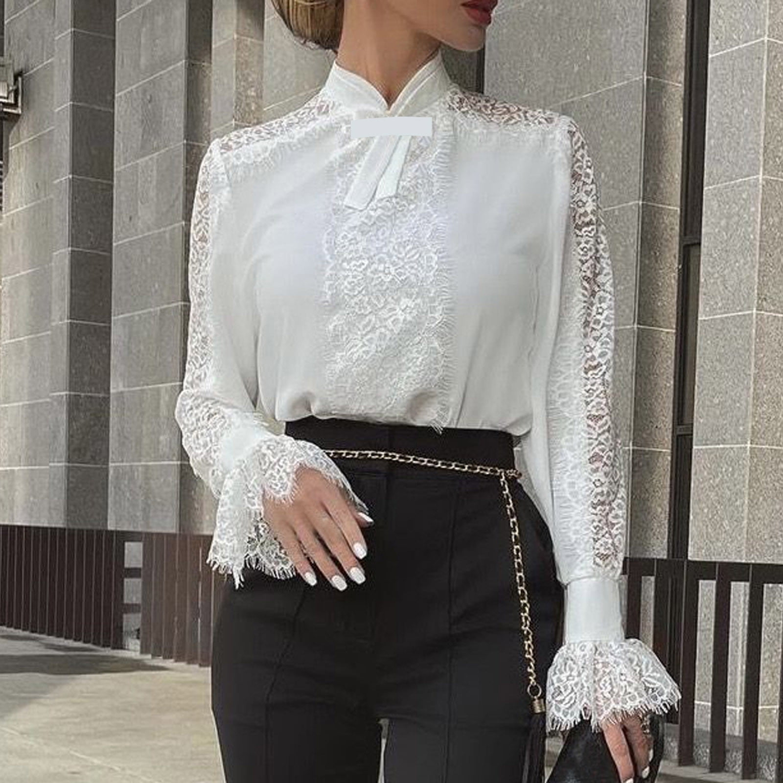 OKBOP Womens Short Sleeve Tops,Fashion Elegant Sexy Solid Color Long Sleeve  Lace Sheer Shirt Fall Blouses for Women 2022 Tight Long Sleeve Shirts for  Women - Walmart.com