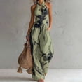 thumbnail image 5 of Sunnin Halter Neck Floral Jumpsuit with Pockets Wide Leg Sleeveless Casual Summer Wear, 5 of 6