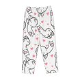 thumbnail image 4 of Balery Alpacas and Hearts print Women's Pajama Pants,Ultra Lightweight Pjs,Lounge Pant-Large, 4 of 9