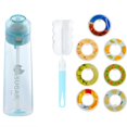 thumbnail image 1 of La mejor opción de regalo! 650 ml botella de agua deportiva Alr sin BPA con pajita, botellas de bebida con 7cápsulas de sabor, taza de agua perfumada con fragancia de frutas, 1 of 7