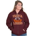 thumbnail image 3 of Virginia for Losers Funny Rivalry Zip Up Hoodie Men's Women's Brisco Brands 2X, 3 of 6