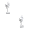 thumbnail image 4 of Toystoory Simple Women Face Art Statue Room Bedroom for Decoration Study Blanco 2piezas, 4 of 6