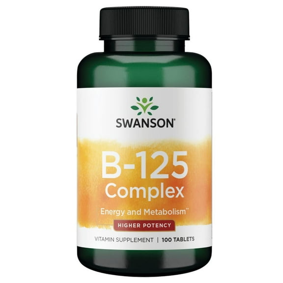 Swanson Vitamin B-125 Complex - Higher Potency 100 Tablets