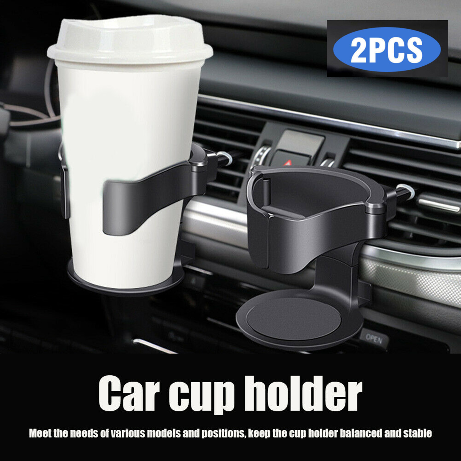 Car Cup Holder, Car Air Vent Cup Bottle Mount, Adjustable Car Air Conditioner Vent Drink Holder