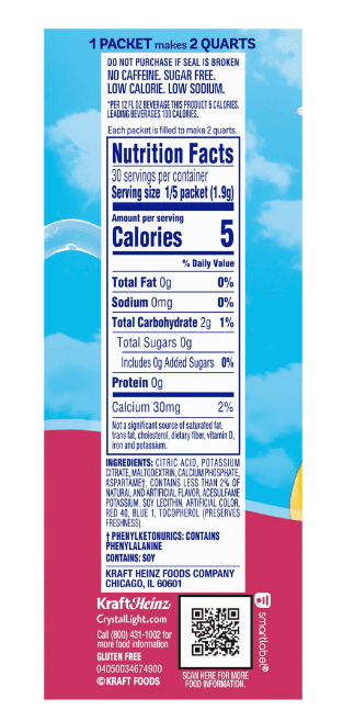 (Pack of 4) Crystal Light Raspberry Lemonade Artificially Flavored Powdered Drink Mix, 6 ct Pitcher Pack (2in1) Miras Trademark Measuring Spoon Included)