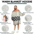 thumbnail image 5 of Wearable Oversized Blanket,Colorful Pioneer Flower Pattern Wearable Blanket Hoodie for Adults,Cozy Hooded Blankets with Super Pockets,Super Warm Fuzzy Pullover for Women & Men, 5 of 6