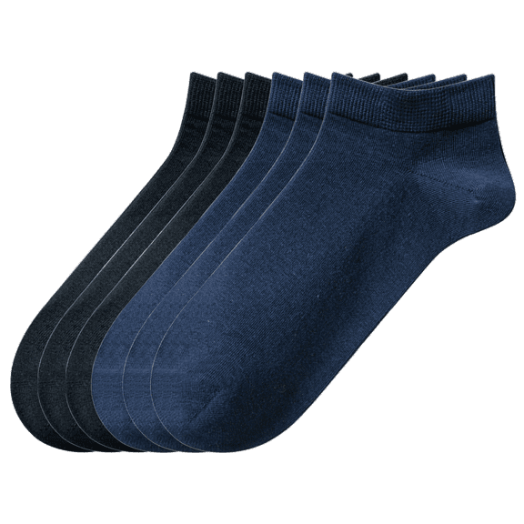 Sookeceks 6 Pairs Ankle Socks for Men Breathable Cotton Socks Anti Slip Low Cut Soft Casual Socks 7-11