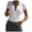 White-31, variant on Mittory Women Summer Henley Tunic Top V Neck Short Sleeve Button UP Solid Slim Fit Casual Ribbed Knit Shirt Blouses