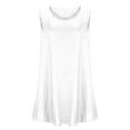 thumbnail image 4 of Abomasnow Plus Size Tank Tops for Women Loose Fit Sleeveless Crew Neck Long Vests Women's Summer Tanks White 4X, 4 of 5