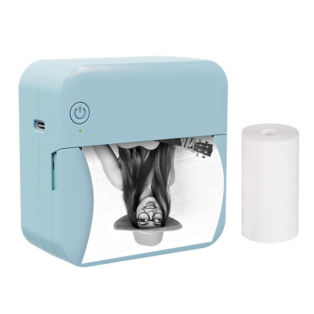 Label printer,Support Bt With Sticker Maker 203dpi Paper Roll 57mm 1 Paper Roll With 1 Paper Pocket Thermal Printer Bt With 1 Printer Portable Ios 57mm Compatible With Inkless Pocket Printer Adben