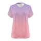 thumbnail image 3 of Camisetas de Verano de las Mujeres de Manga Corta con Cuello en V de Gran Tamaño Camiseta Deportiva Sólida, Base Cómoda Casual, 3 of 4