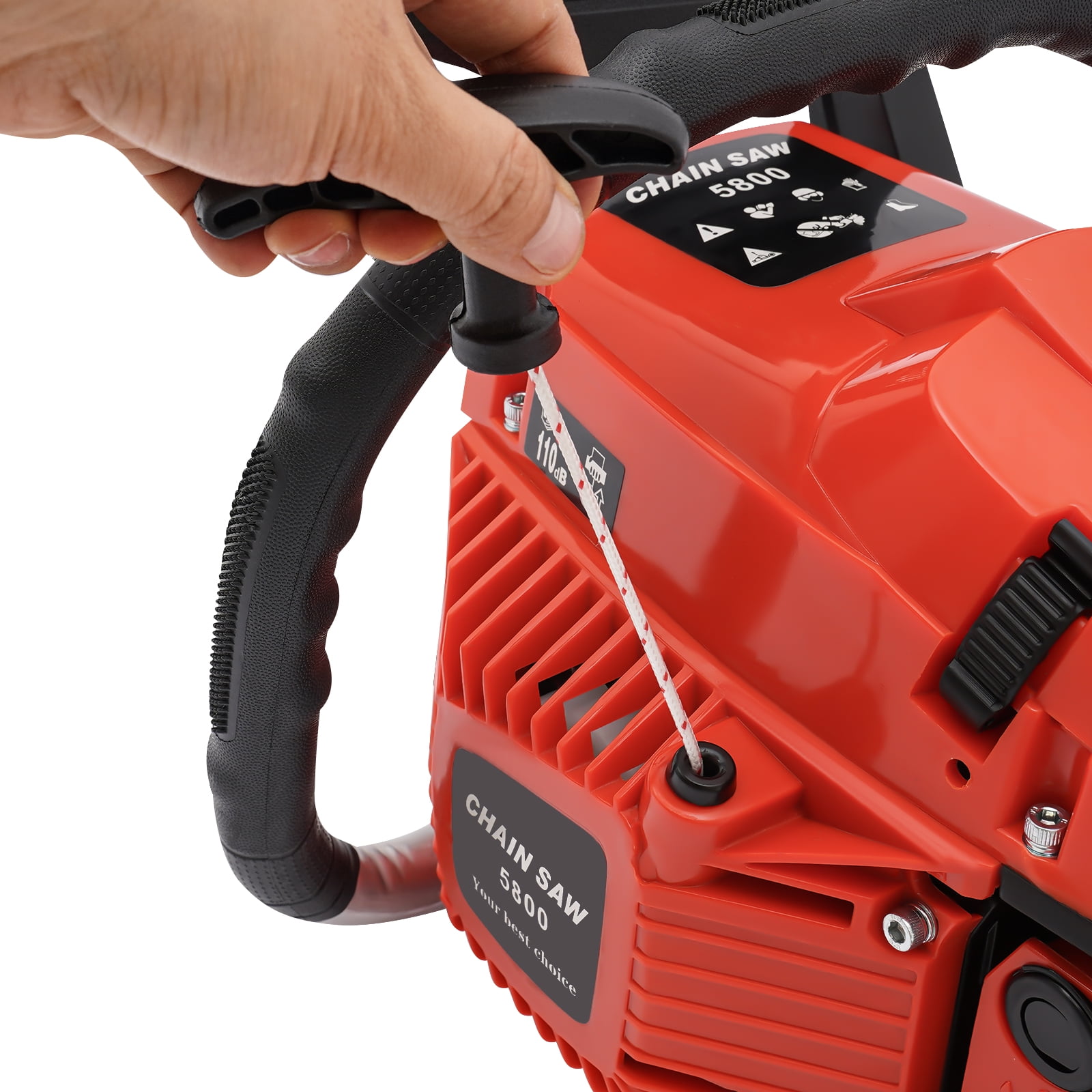 Wildnix Gasoline Chainsaw with 2-Stroke Engine, 20" Guide Bar, High Power, High Efficiency, Ergonomic Design for Easy Use