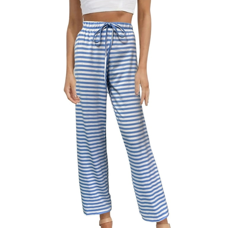 Stretchy striped pants best sale