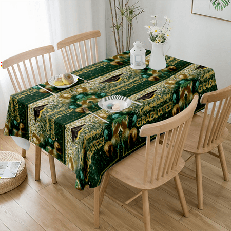 

Table Cloth Tablecloth Graduation Season Washable Table Cover for Kitchen Dinning Tabletop Party Decor(#135 M-54x72 )