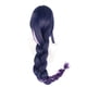 thumbnail image 3 of Peluca de cosplay trenzada de color morado oscuro de 65 cm de largo con altura degradada, 3 of 3