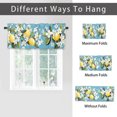 thumbnail image 6 of Yellow Lemon Curtain Valance for Kitchen Cute Fruit Flowers Floral Rod Pocket Valances for Bedroom Living Room Dining Room 54 by 18 in, 1 Panel, 6 of 6