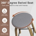 thumbnail image 3 of AENKYO 26" Swivel Bar Stools Set of 2, Counter Height Island Stools for 34"-40" Counters, Fabric Padded, Gray, 3 of 7