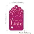thumbnail image 5 of Inkdotpot Real Rose Gold Foil Made With Love Text Tags Favor Hang Paper Tags 50 Pack, 5 of 6