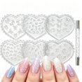 thumbnail image 2 of Silicone Nail Molds 3D Flower Dolphin Turtle Shell Butterfly 3D Flower Mold for Nails Reusable Nail Charm Molds for Gel & Acrylic with Carving Pen Multiple DIY Nail Molds for Art Design Salon Home, 2 of 5