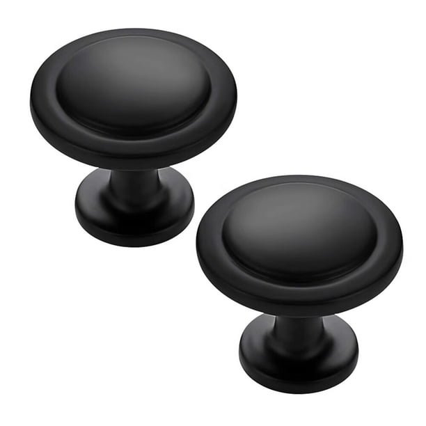 Paquete de 2 pomos para gabinete de cocina de 1,1 pulgadas, pomos para cajones, pomos para aparador, pomos de zinc negro mate, pomos para cajones de aparador oso de fresa Electrónica