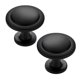 thumbnail image 1 of Paquete de 2 pomos para gabinete de cocina de 1,1 pulgadas, pomos para cajones, pomos para aparador, pomos de zinc negro mate, pomos para cajones de aparador Sincero Electrónica, 1 of 5