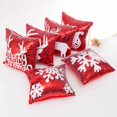 thumbnail image 4 of Rojo de lentejuelas copo de nieve Reno letra patrón sofá decoración del hogar fundas de almohada de coche funda de almohada suave funda de almohada 40x40cm kenally JR0775-01, 4 of 7